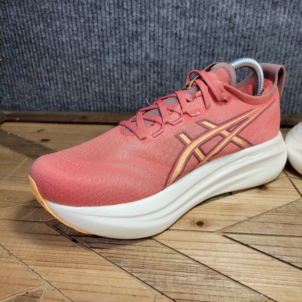 ASICS GEL-NIMBUS 27 Women's Size 9.5 'DARK PINK CLAY/ORANGE GLOW' Running Shoes - Picture 5 of 13